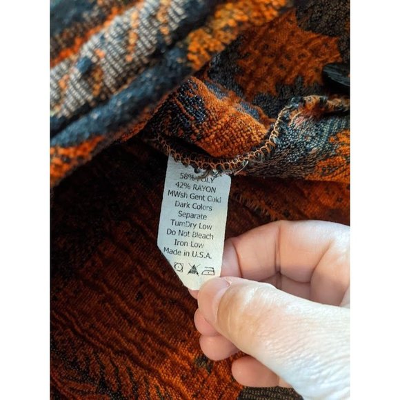 Womens Vintage CMC Tapestry 3 Button Blazer Size Large Fall Autumn Leaf Jacquard - Picture 10 of 11